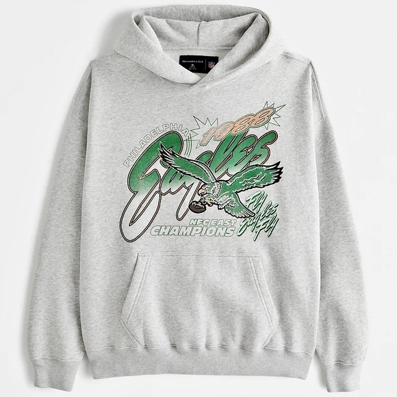 Abercrombie & Fitch Philadelphia Eagles Graphic Popover Hoodie - Picture 15 of 15